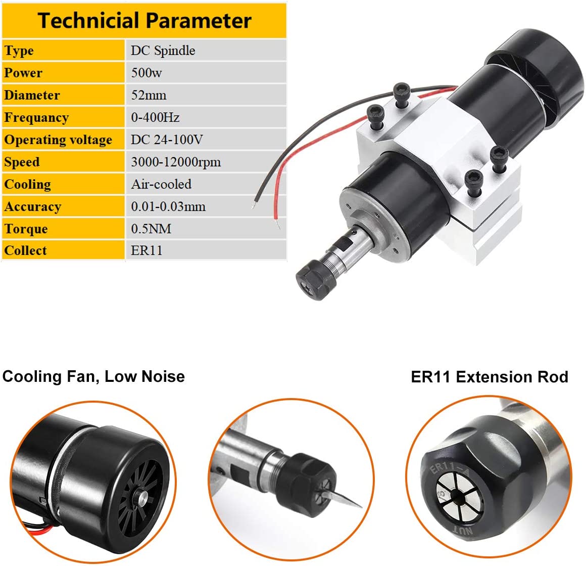 Mandrino raffreddato ad aria d - Cnc Spindle Motor recensione e prezzo