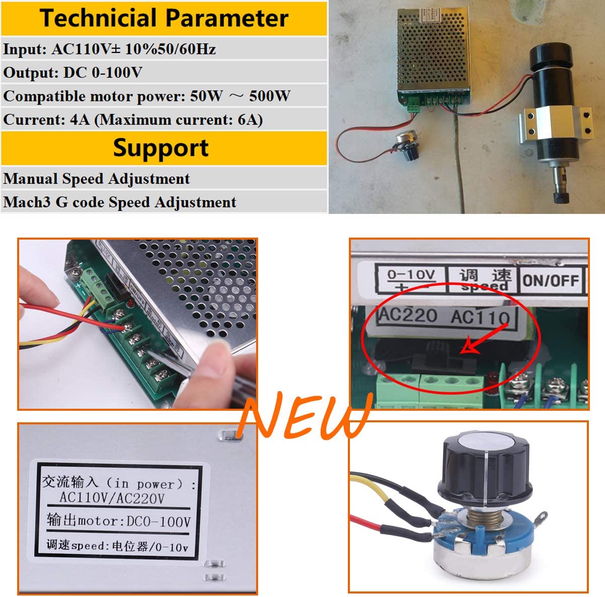 Mandrino raffreddato ad aria d - Cnc Spindle Motor recensione e prezzo